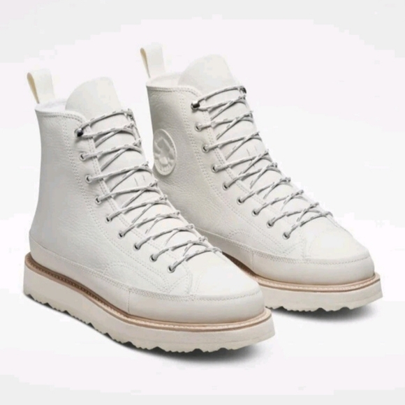 Converse Shoes - New Converse Chuck Taylor Crafted Leather Boot Hi Egret/Ivory/Pink 173212C W7.5